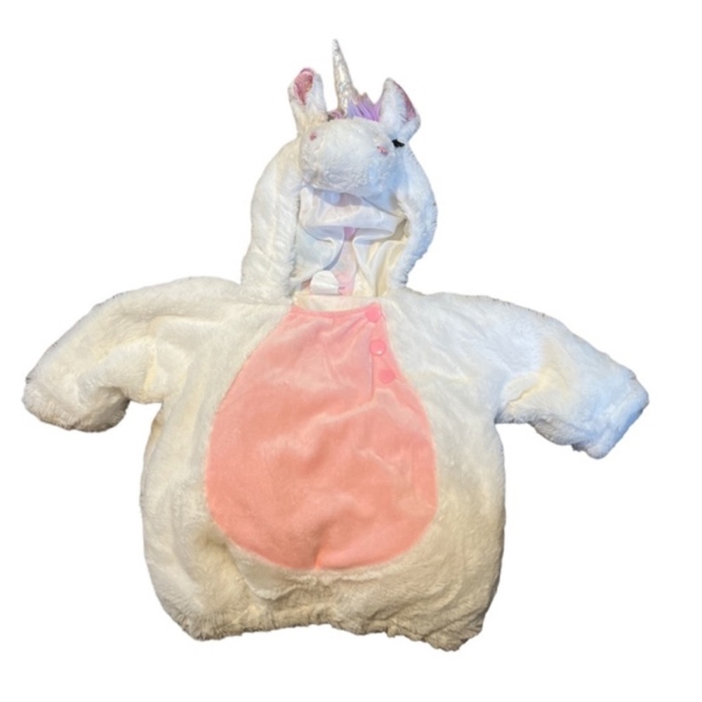Baby Plush Pullover Faux Fur Unicorn Pegasus Costume Size 6-12 Months